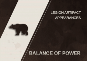 WOW BALANCE OF POWER BOOST ARTIFACT APPEARANCES