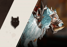 HORN OF THE WHITE WAR WOLF MOUNT